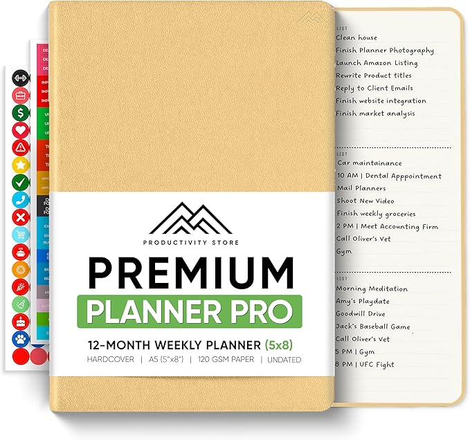 Undated, 2026 Planner, 5.8” x 8.3” by PRODUCTIVITYSTORE