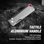 FLISSA Advanced Titanium Utility Knife, CNC Unibody, Lightweight All Metal - Image 5