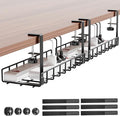 Under Desk Cable Management Tray 2 Pack, Xpatee Wire Management No Screws by Xpatee