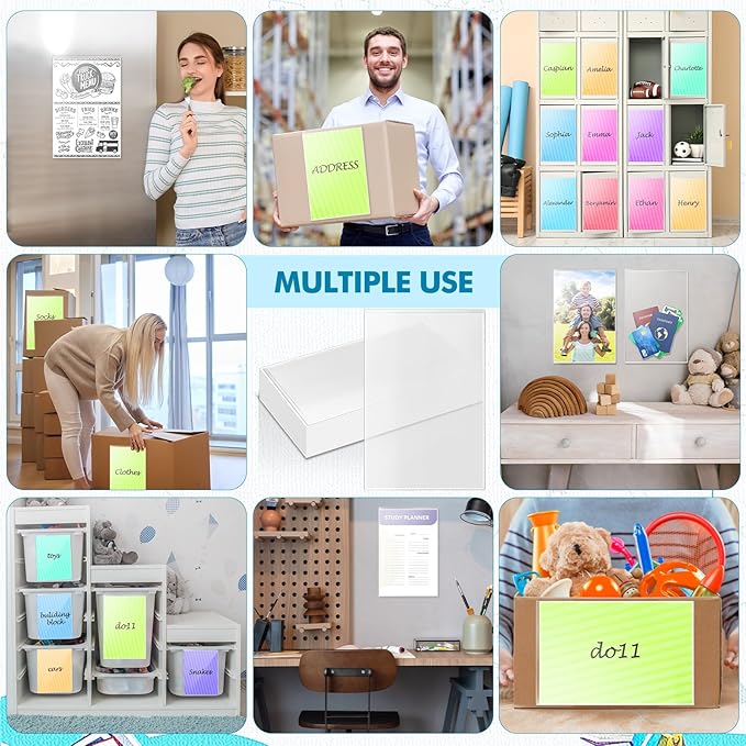 Outus Self Adhesive Shop Ticket Holders Clear Plastic Sleeves Adhesive Pockets - Image 7