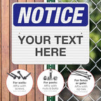 Custom Notice Sign, OSHA Sign, 24x30 Inches, 3M EGP Reflective .080 Aluminum - Image 4