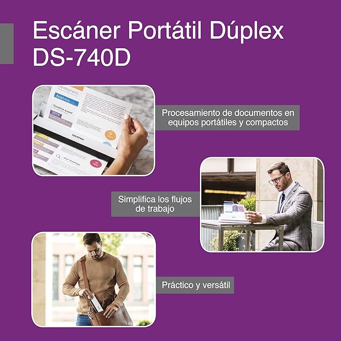 Brother DS-740D Duplex Compact Mobile Document Scanner - Image 5