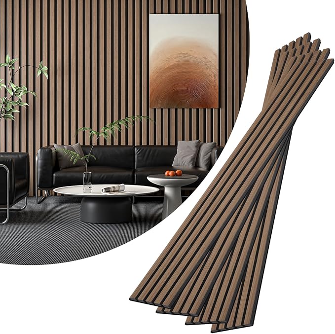 VallisCo 4-Piece Wood Slat Acoustic Panels by VallisCo
