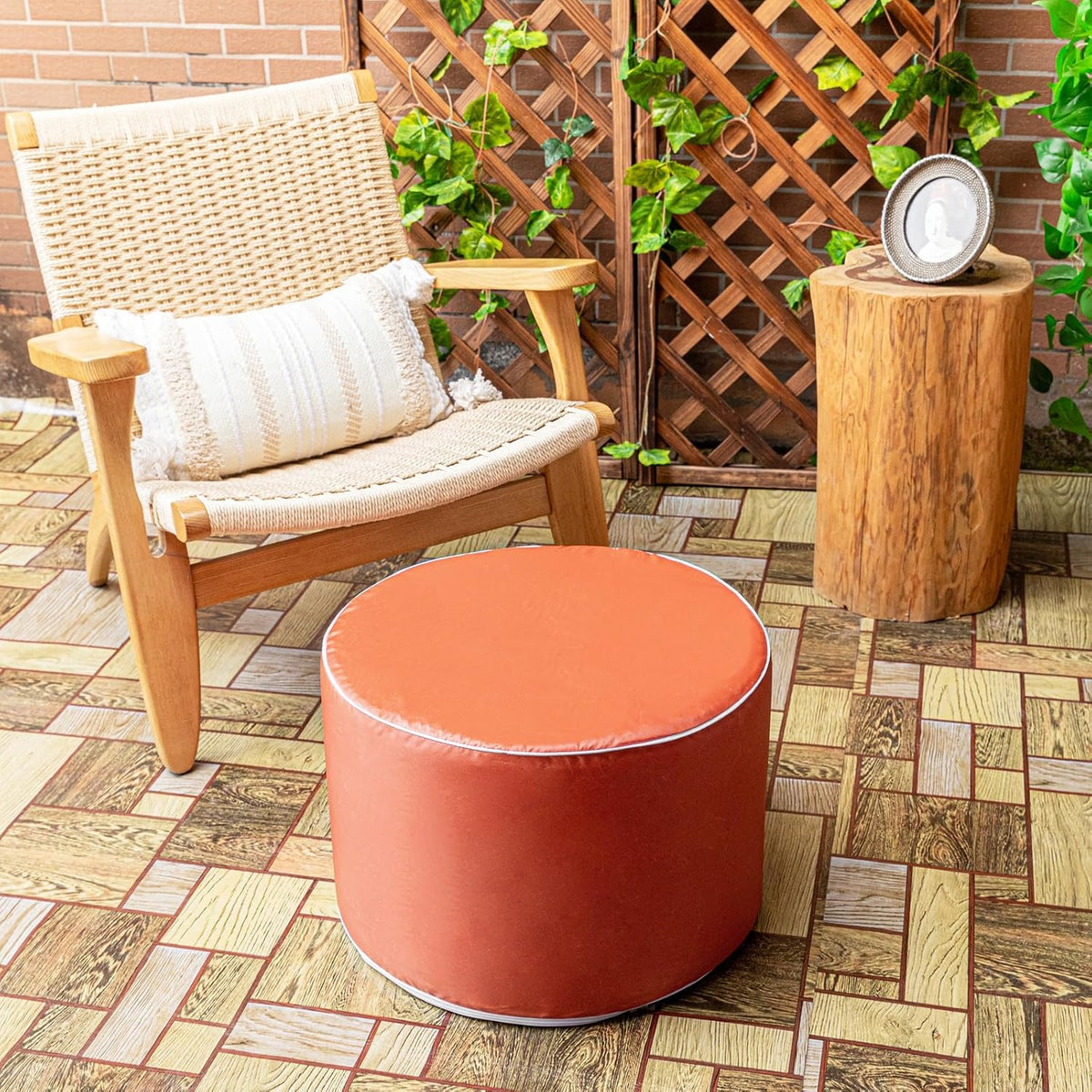 Multipurpose Outdoor Ottoman for Patio 20x14 Inches, Backyard, Additional Sea...