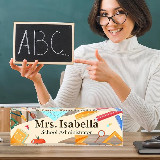 Personalized Name Plate for Desk Custom Acrylic Desk Name Plate Custom Employee - Image 2