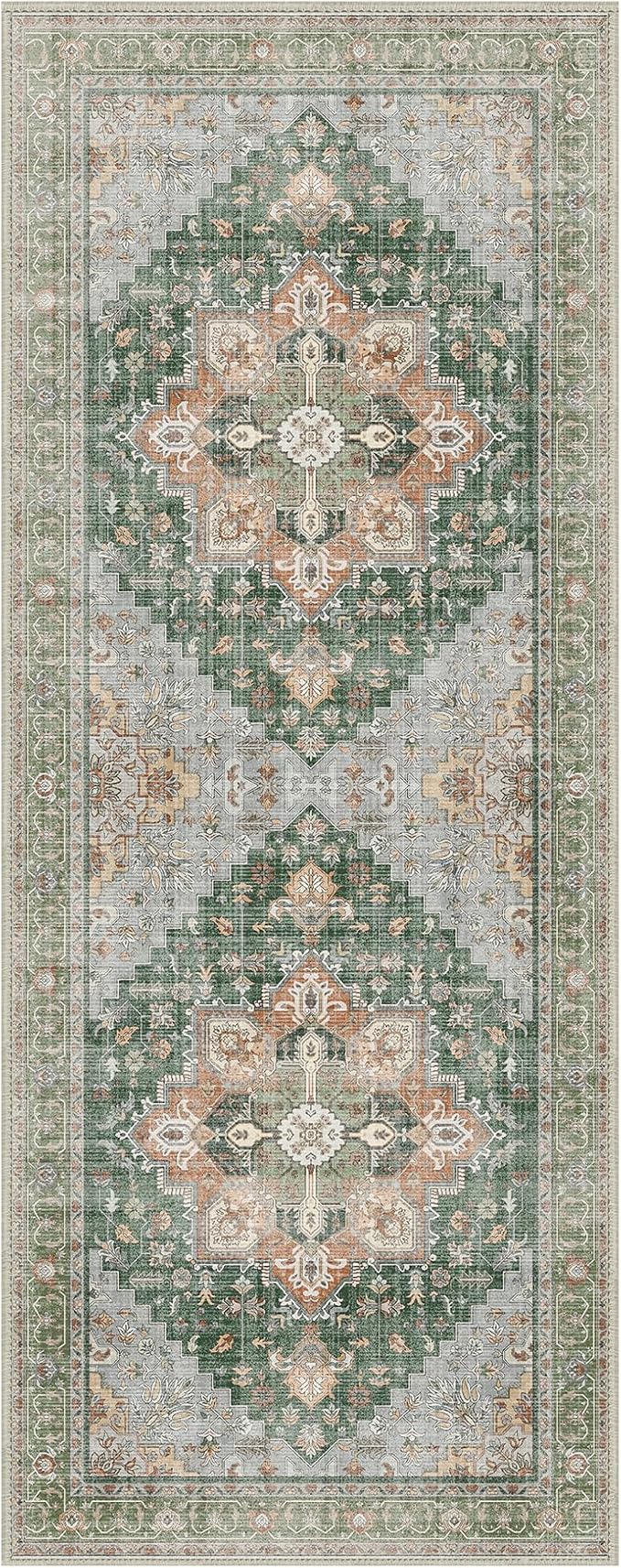 GENIMO 2x10 Runner Rugs for Hallway, Machine Washable Non Slip Vintage Rugs - Image 7