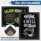 HBCY Creations 18" x 24" Rustic Black Solid Wood Frame Wall Chalkboard - Image 3