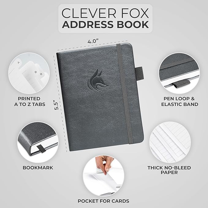 Clever Fox Address Book with alphabetic tabs - Image 2