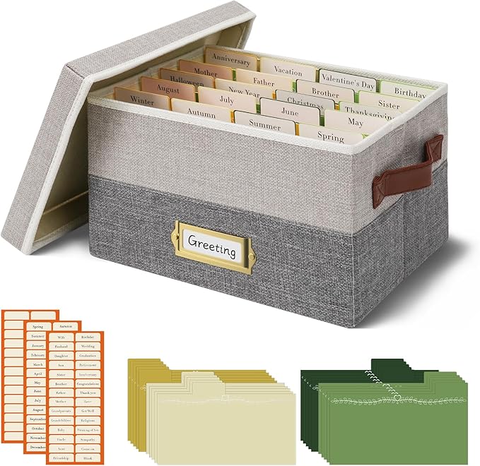 Vienrose Greeting Card Organizer Box by Vienrose