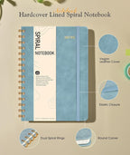 Graph Spiral Journal Notebook, A5 Hardcover Spiral Journals - Image 2