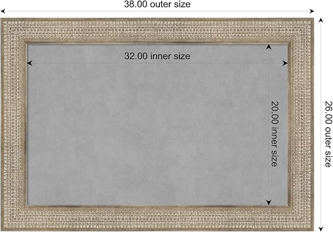 Amanti Art Silver Framed Magnetic Board 26x38 Large Vision Board - Image 4