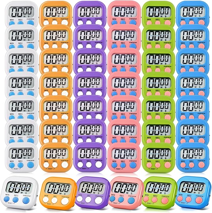 48 Pack Digital Kitchen Timer Magnetic Digital Timer by Unknown