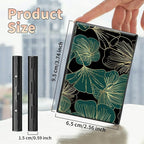 BWEGRHE Slim Credit Card Holder, Art Leaf RFID Blocking Metal Wallet - Image 2