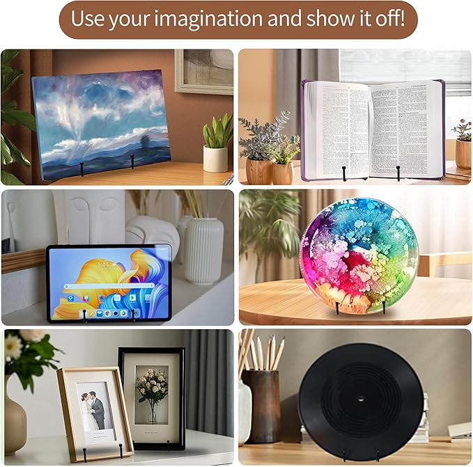 3Pack 6" Plate Stands for Display, Metal Plate Holders Display Stands Can Be - Image 5