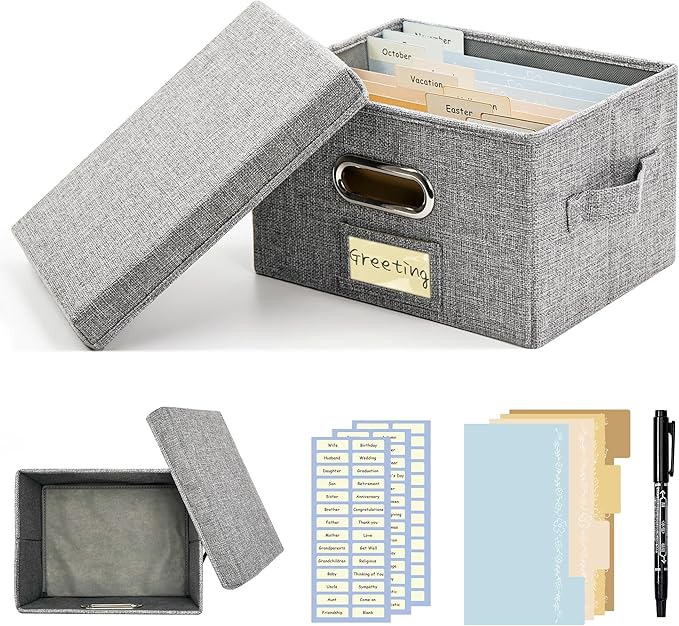 Remowith Greeting Card Organizer and Storage Box by Remowith