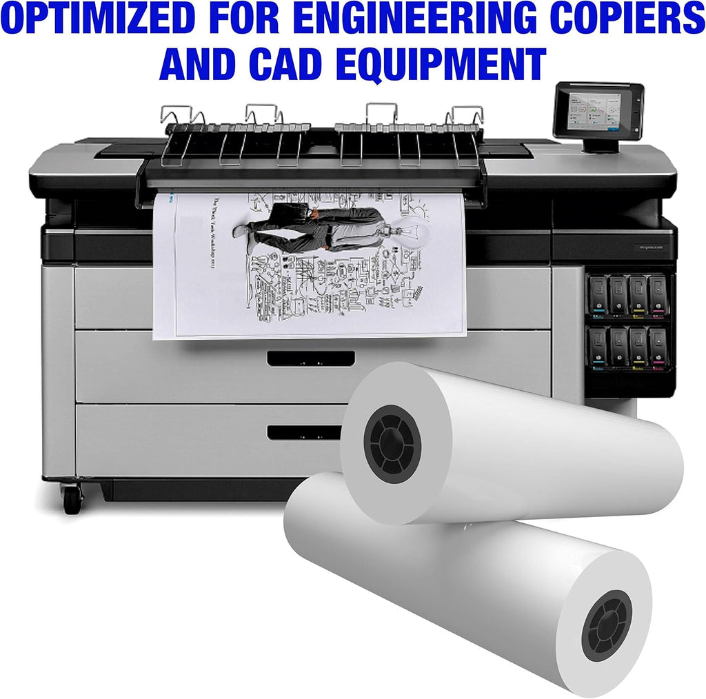 Wide Format Paper Bond Engineering Rolls (2 Rolls, 36 In x 500 Ft)