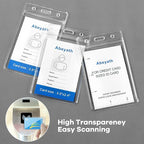 Abeyath 200 Pack Extra Thick ID Badge Holder Vertical Clear ID Card Holder - Image 4
