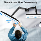 dual monitor mount for screens up to 43", package contents
