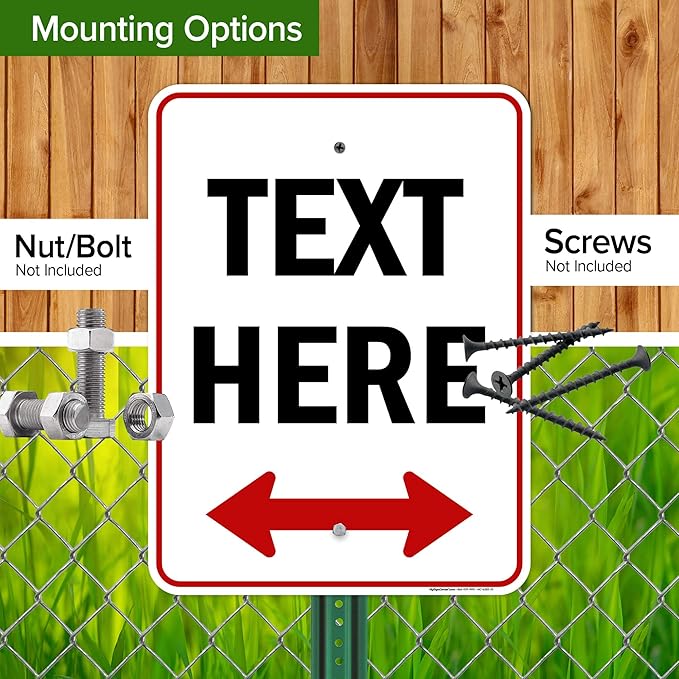 Custom Arrow, Custom Directional Sign, Two Way Arrow, 18x24 Inches, Rust Free - Image 5