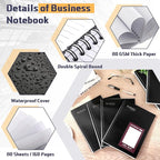 Resurhang 8 Pack Wirebound Business Notebook Legal Ruled Spiral Notebook 8-1/2" - Image 3