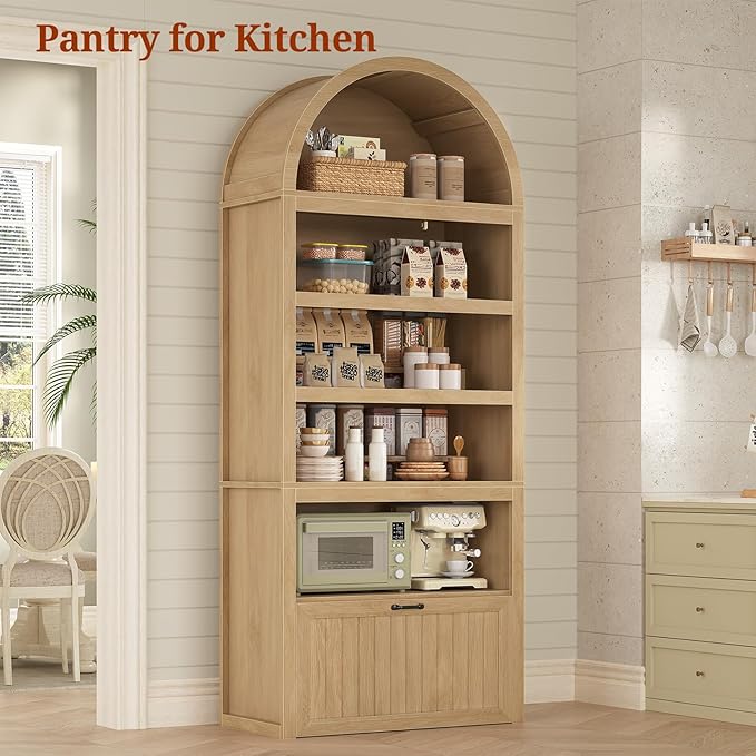 81" Tall Arched Cabinets, Bookcase - Image 7