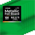 Hygloss Metallic Cardstock Sheets – 100 Shiny Green Sheets, 8.5” x 11” by HyglossProductsInc