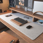 Large Felt Desk Mat, 39.4''x19.69'' Non-Slip Desk Pad Protector, Keyboard Mat by PremiumDeskPadatDawnTrees