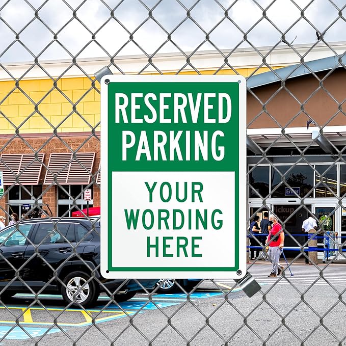 SmartSign 14 x 10 inch Custom “Reserved Parking” Metal Sign - Image 2