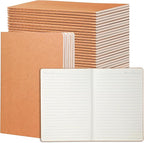 miikoul 24 Pack A5 Kraft Paper Notebook Lined Journal Bulk, 8.3 X 5.5 Inch by Welcometomiikoul