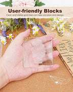 UCEC 7 Pieces Acrylic Stamp Block Clear Stamping Tools Set - Image 5
