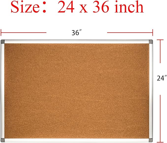 Cork Bulletin Board, Bulletin-Boards, Notes Board, Memo Board, 24x 36 inch - Image 5