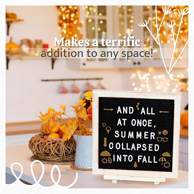 Felt Letter Board with Stand, 10x10 inch Changeable Letterboard and Message - Image 5