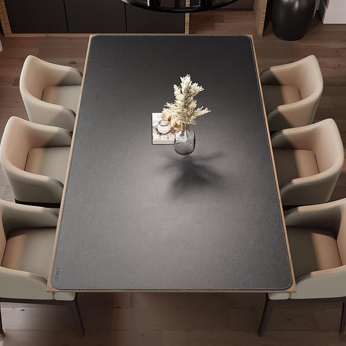 CENNBIE HUGE220 86.6" x 47" Black Leather Desk Mat - Image 6