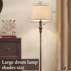 Drum Lamp Shade Large Beige 1 Pack, Modern Farmhouse Lamp Shades - Image 4