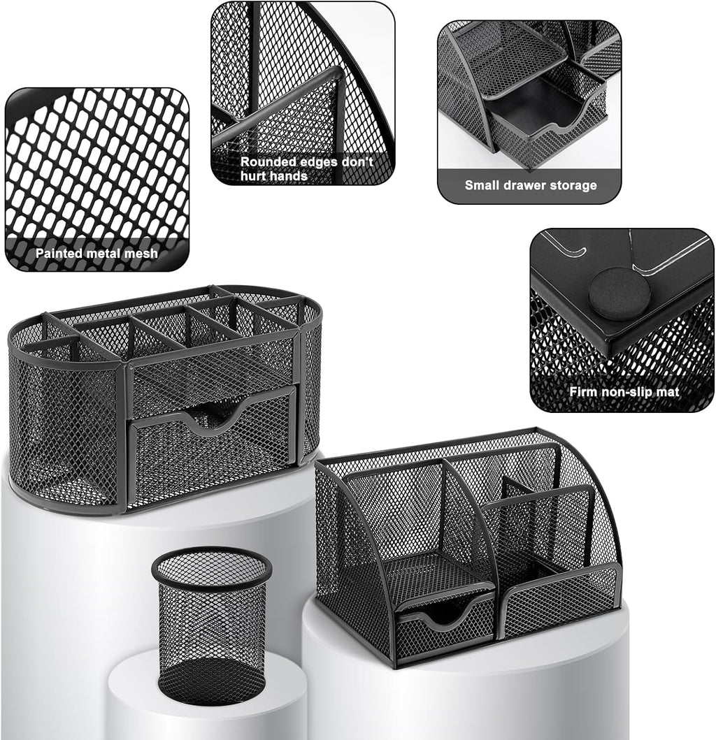 17 in 1 office desk organizer set for, close-up detail