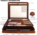 JinRuiKJ Leather Portfolio for Men, Business Portfolio Binder for A4/Pad - Image 4