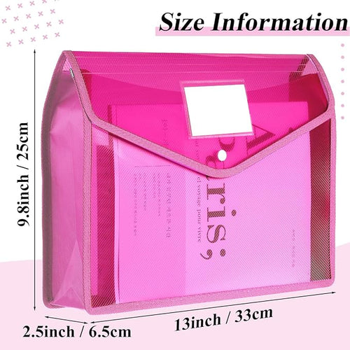 10 Pieces Plastic File Folders Envelope Expanding File Wallet Organizer - Image 2