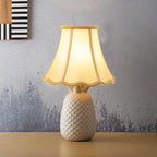 Bell Lamp Shade, Saangseon Scalloped Gold Fabric Lampshade Replacement - Image 6
