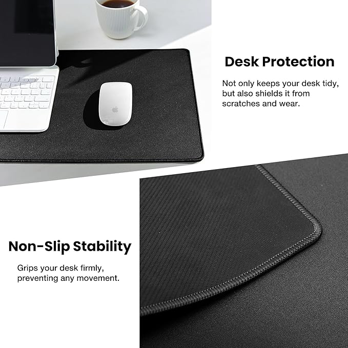 ALOANES Black Waterproof Desk Mat, - Image 5