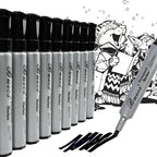Buecs Permanent Markers, Chisel tip, Waterproof &Fade Resistant, Quick Drying - Image 2