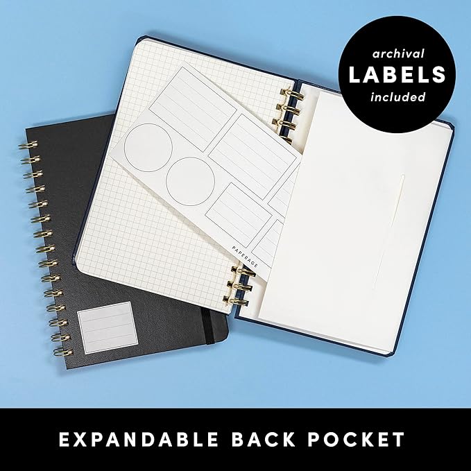 PAPERAGE Graph Paper Spiral Notebook & Journal, 160 Pages, Medium 5.5 inches x - Image 5