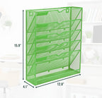 EASEPRES 6 Tier Mesh Hanging Wall File Organizer, Desk Vertical Mail Paper - Image 2