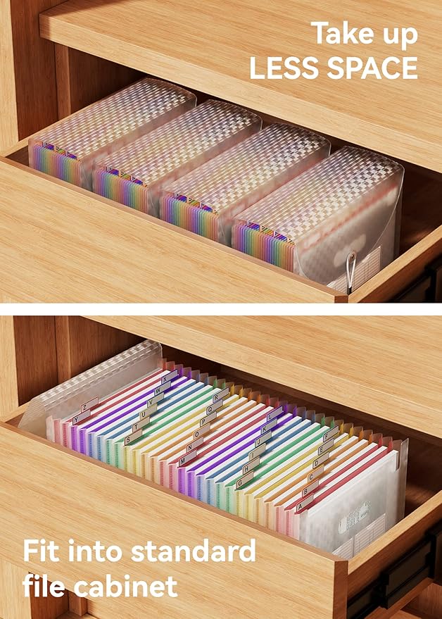 ABC life 26 Pockets Accordion File Organizer, Expanding File Folder, Portable - Image 5