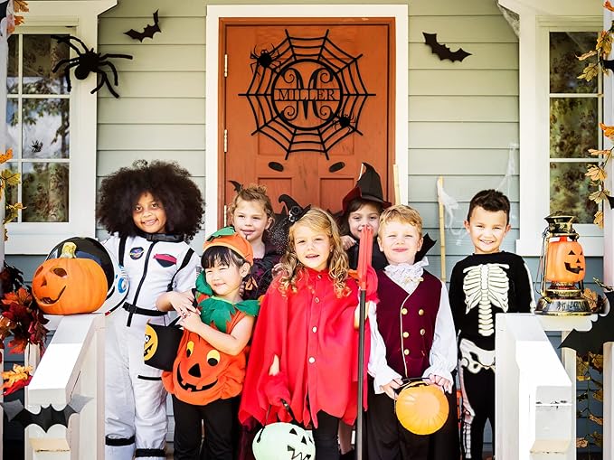 Personalized Halloween Sign, Halloween Door Decor, Initial Door Sign, Custom - Image 2