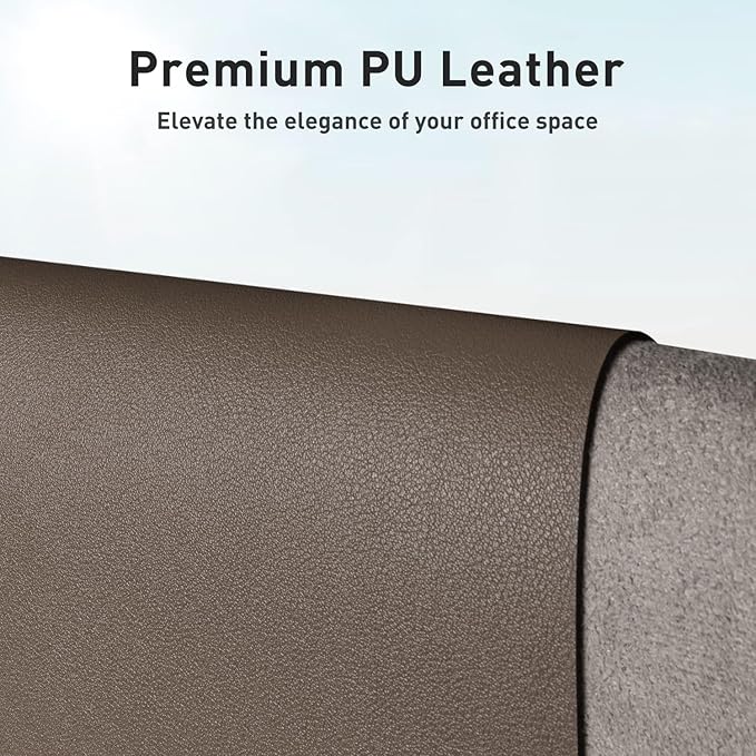 Aothia Leather Desk Pad Protector, Large Mouse Pad, Office Mat, Non-Slip PU - Image 2
