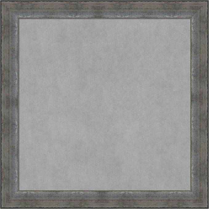 Amanti Art Silver Framed Magnetic Board 28x28 Medium Vision Board by AmantiArt