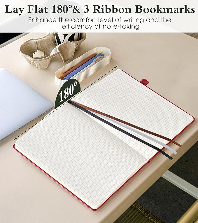 PAIBAS Graph Notebook for Women Men, 160 Pages Grid Paper, Graphing Notebooks - Image 5