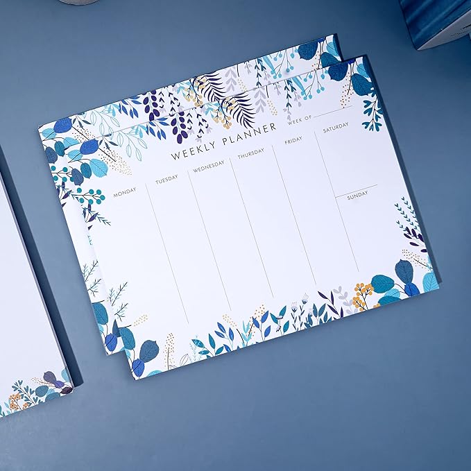 2 Pack Weekly Planner Notepad Tear Off Set of 2 Weekly Calendar Pad 52 Undated - Image 8