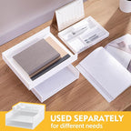 Eufrozy 3 Tier Stackable Letter Tray Paper Organizer, Cardboard Inbox, File - Image 5