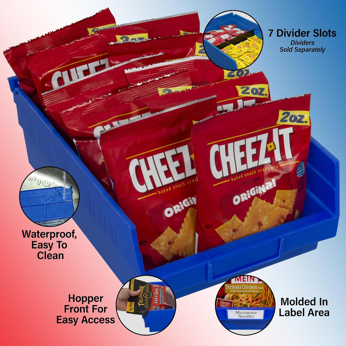 Akro-Mils 30150 Heavy Duty Plastic Shelf Bins, 12"x 8"x 4", Gr...